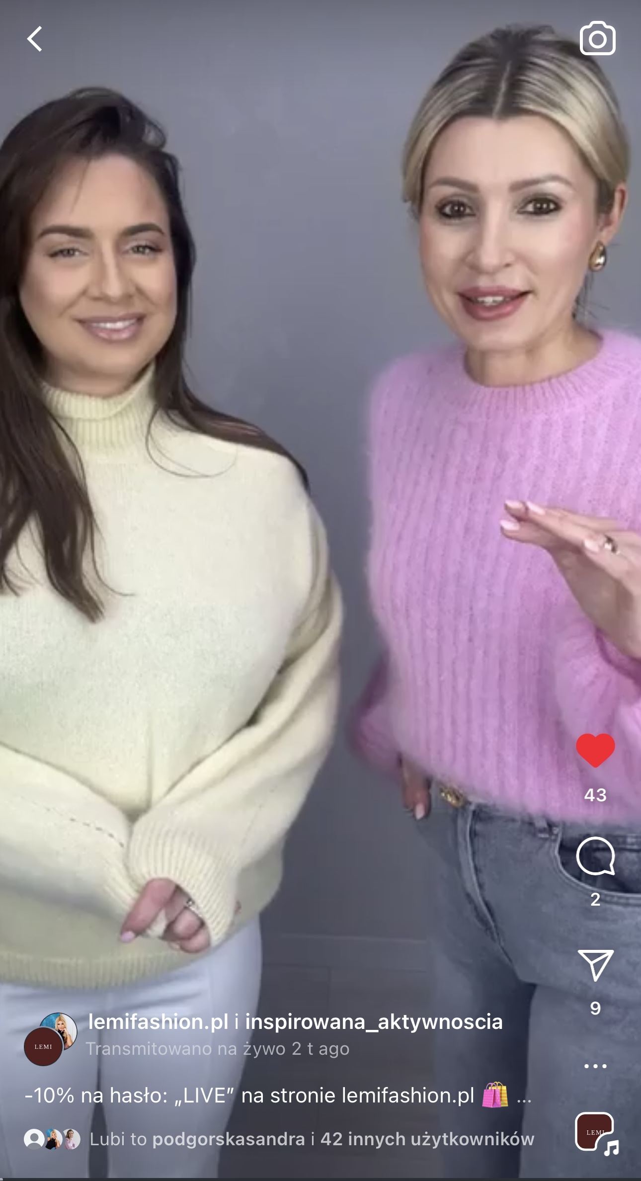Przedpremierowe Transmisje Live z Lemi – Instagram we wtorki, Facebook w czwartki!